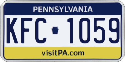 PA license plate KFC1059