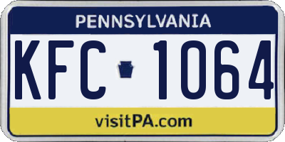 PA license plate KFC1064