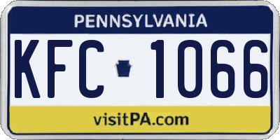 PA license plate KFC1066