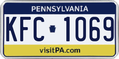 PA license plate KFC1069