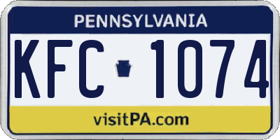 PA license plate KFC1074