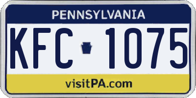 PA license plate KFC1075