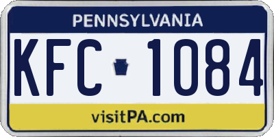 PA license plate KFC1084
