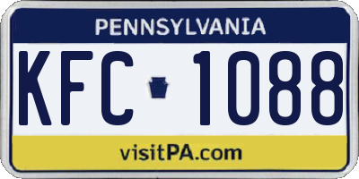 PA license plate KFC1088