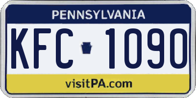 PA license plate KFC1090