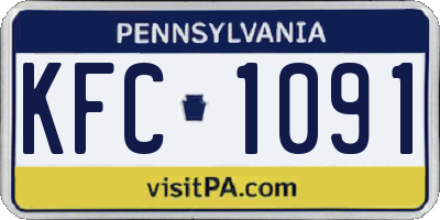 PA license plate KFC1091