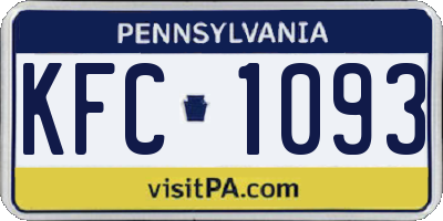 PA license plate KFC1093