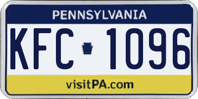 PA license plate KFC1096
