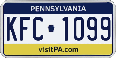 PA license plate KFC1099