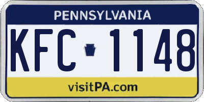 PA license plate KFC1148