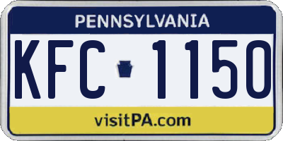 PA license plate KFC1150