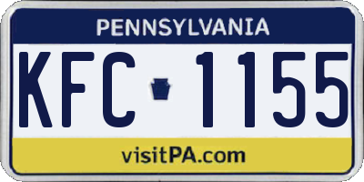 PA license plate KFC1155