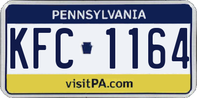 PA license plate KFC1164