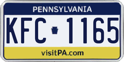 PA license plate KFC1165