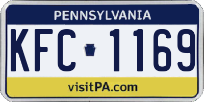 PA license plate KFC1169