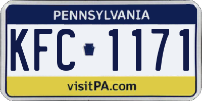 PA license plate KFC1171