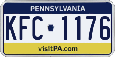 PA license plate KFC1176