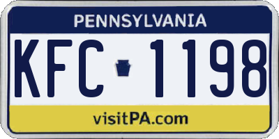 PA license plate KFC1198
