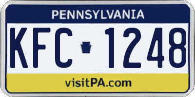 PA license plate KFC1248