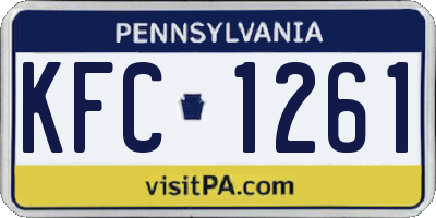PA license plate KFC1261