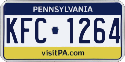 PA license plate KFC1264