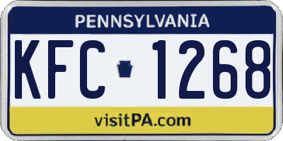 PA license plate KFC1268