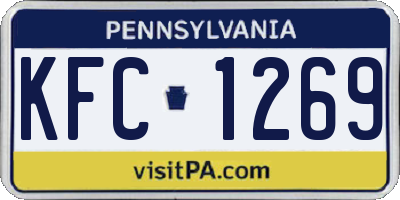 PA license plate KFC1269