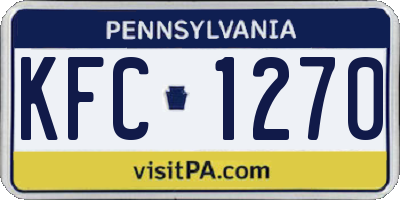 PA license plate KFC1270