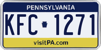 PA license plate KFC1271