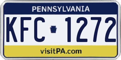 PA license plate KFC1272