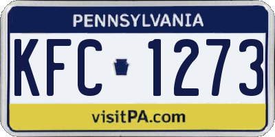 PA license plate KFC1273