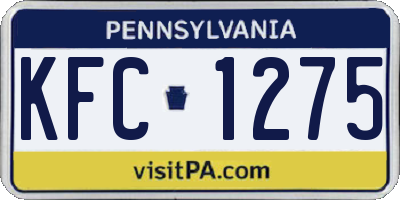 PA license plate KFC1275