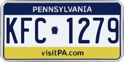 PA license plate KFC1279