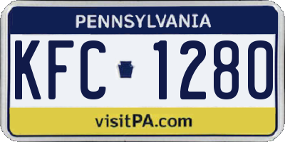 PA license plate KFC1280