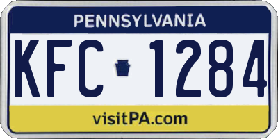 PA license plate KFC1284