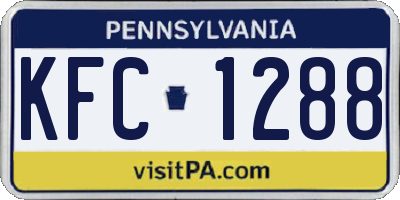 PA license plate KFC1288