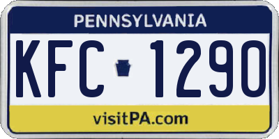 PA license plate KFC1290