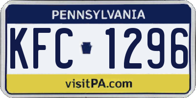 PA license plate KFC1296