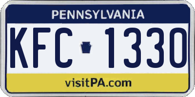 PA license plate KFC1330