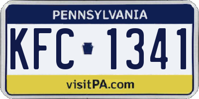 PA license plate KFC1341