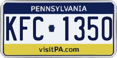 PA license plate KFC1350