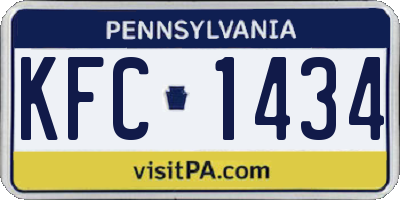 PA license plate KFC1434