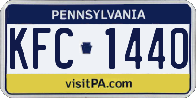 PA license plate KFC1440