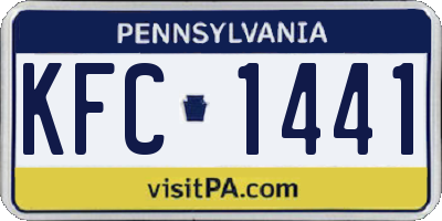 PA license plate KFC1441
