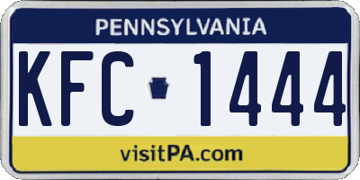PA license plate KFC1444
