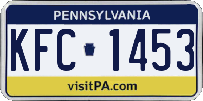 PA license plate KFC1453