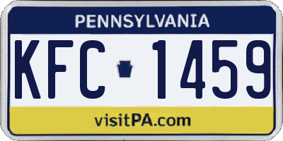 PA license plate KFC1459