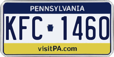 PA license plate KFC1460