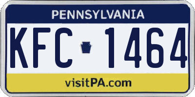 PA license plate KFC1464