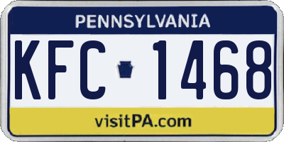 PA license plate KFC1468